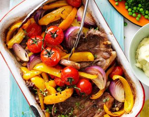 lamb chops with tomato and onion