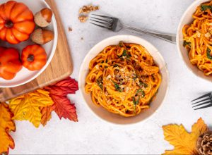 Pumpkin in tomato paste for pasta